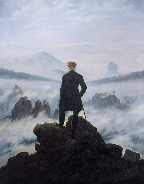 Caspar David Friedrich. : Der Wanderer über dem Nebelmeer